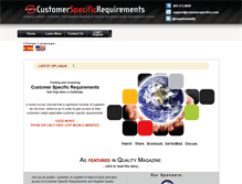 Tablet Screenshot of customerspecifics.com